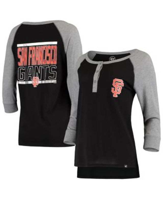 Women's San Francisco Giants Fanatics Branded Black Ultimate Style Raglan  V-Neck T-Shirt