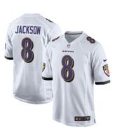 Women's Nike Lamar Jackson White Baltimore Ravens Game Jersey Size: Medium