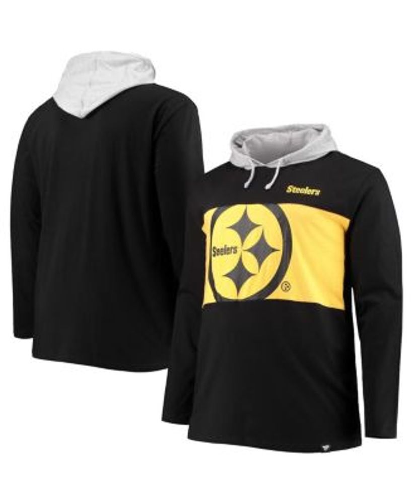 Men's Nike Heathered Charcoal/Black Pittsburgh Steelers Performance Hoodie T-Shirt Size: Medium