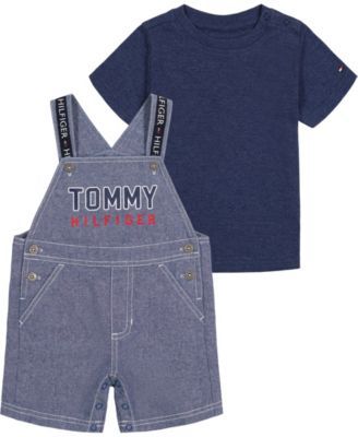 Baby Boys Combed T-shirt and Shortall, 2 Piece Set
