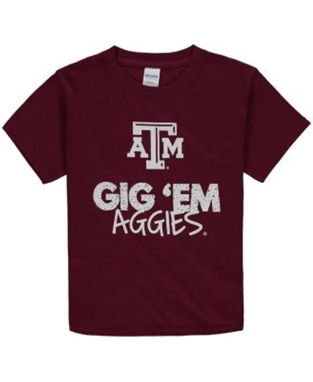 Texas A&M Aggies 5 x 5 Gig 'Em Texas Decal | Maroon, White & Blue