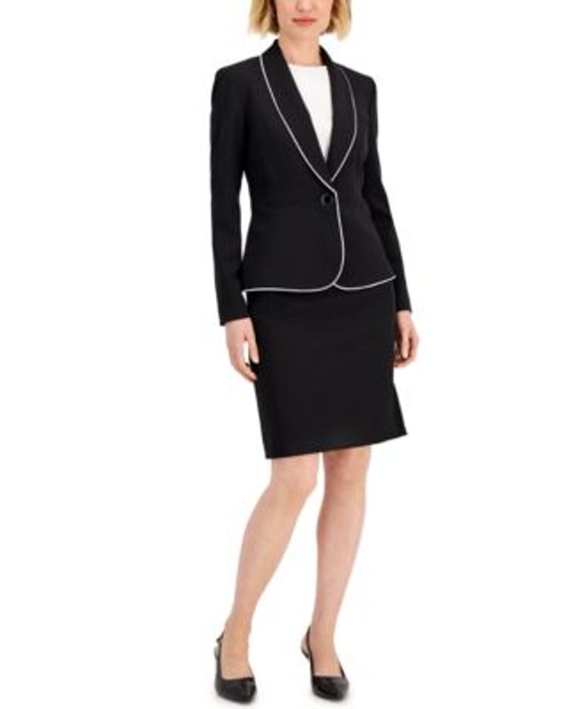 Le Suit Women's Shawl-Collar Seamed Skirt Suit, Regular and Petite Sizes |  Connecticut Post Mall