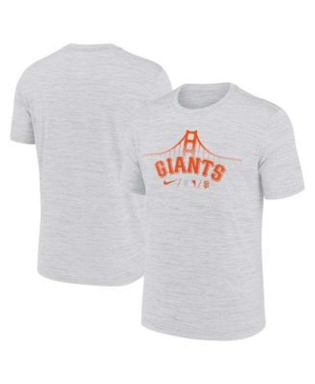Men's San Francisco Giants Nike Gray Slub Stripe Performance T-Shirt
