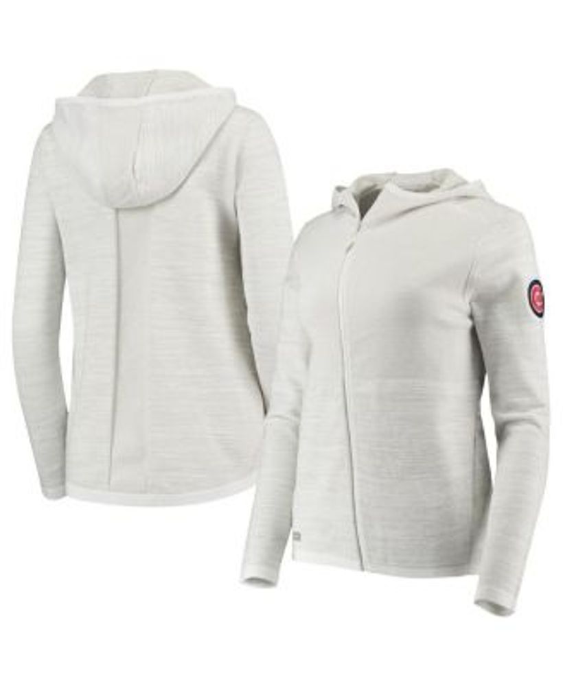 Chicago Cubs Levelwear Women's Verse Asymmetrical Tri-Blend Quarter-Zip Jacket - Gray