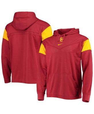 Arizona Cardinals Mitchell & Ness Three Stripe Pullover Hoodie - Cardinal