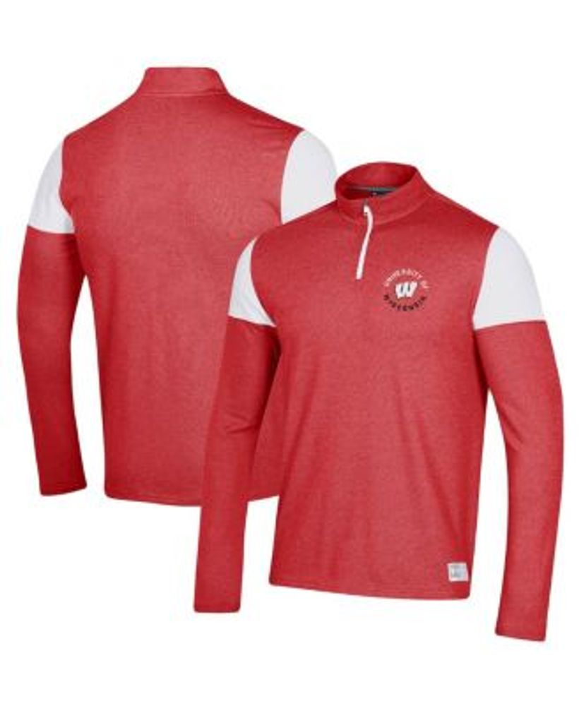 Wisconsin Badgers Under Armour Motivate 2.0 Half-Zip Jacket - White