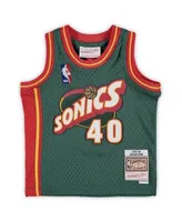 Women's Mitchell & Ness Shawn Kemp Green Seattle SuperSonics 1995-96 Hardwood Classics Swingman Jersey Size: Small