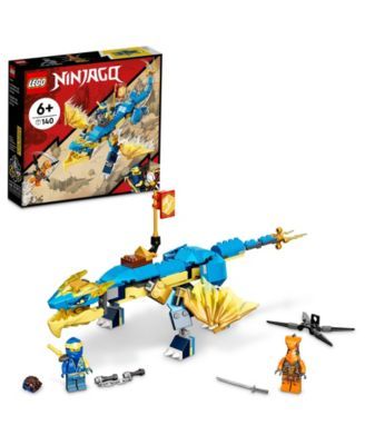 Ninjago Jay's Thunder Dragon Evo Building Kit Play Set, with Ninjago Jay and a Snake Toy, 140 Pieces