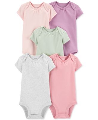Baby Girls Assorted 5-Pack Short-Sleeve Original Bodysuits