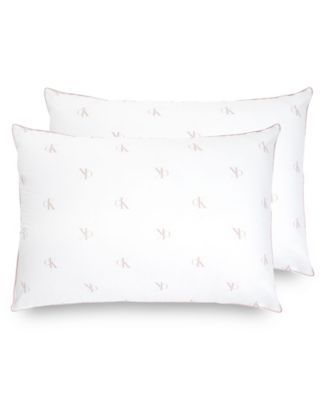 Monogram Logo Firm Support Twin Pack Pillows, Standard/Queen