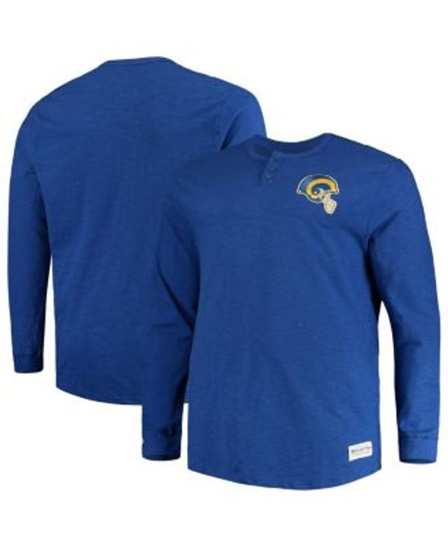 Men's Mitchell & Ness Royal Los Angeles Rams Fashion Long Sleeve T-Shirt