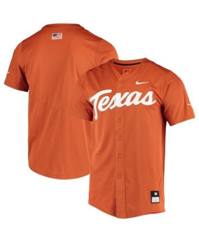 Men's Nike Cream Texas Longhorns Vapor Untouchable Elite Replica  Full-Button Baseball Jersey