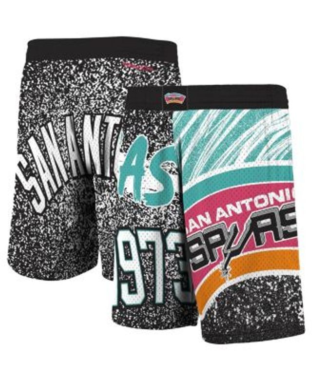 Men's Mitchell & Ness Black Miami Heat Big & Tall Hardwood Classics Jumbotron Shorts