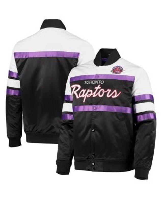 Men's Mitchell & Ness Purple Toronto Raptors Hardwood Classics Authentic Warm-Up Full-Snap Jacket