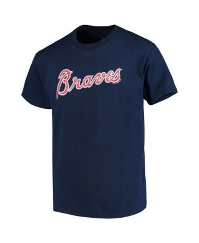 Atlanta Braves Youth Distressed Logo T-Shirt - Navy Blue