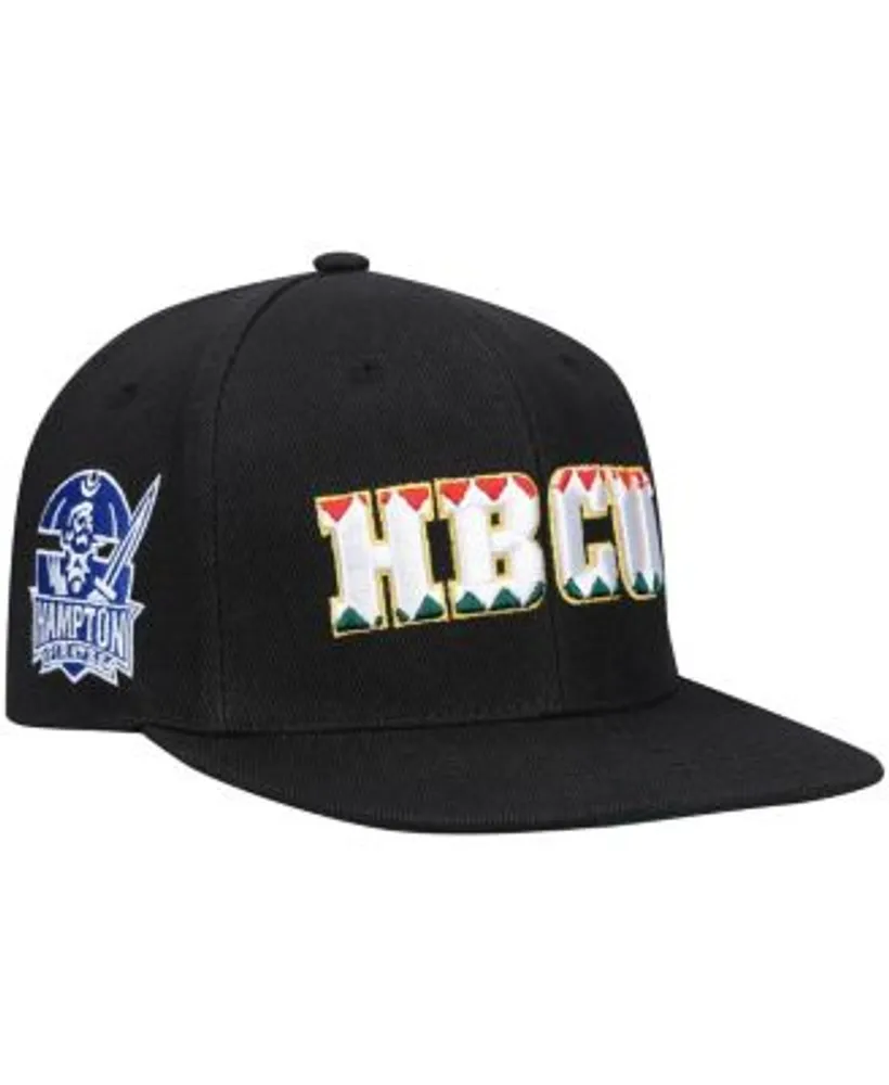 Men's Mitchell & Ness Black Hampton Pirates Pattern Snapback Hat