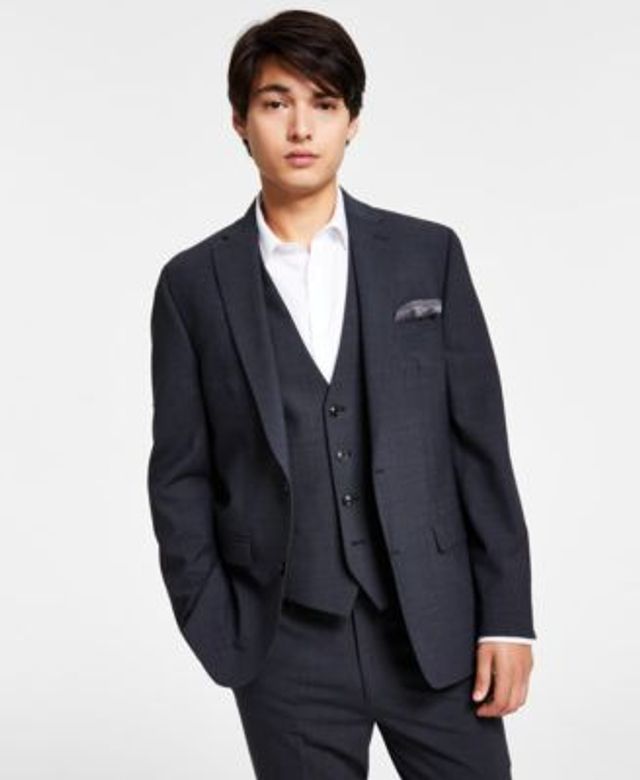 Bar III Men's Slim-Fit Navy Solid Knit Blazer, Created for Macy's - Macy's