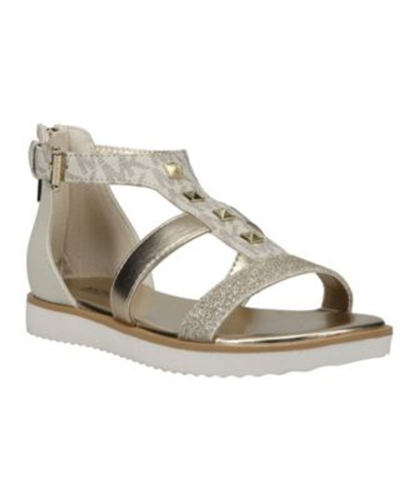 Michael Kors Girls Brandy Studded Logo Detail Gladiator Sandals |  Connecticut Post Mall