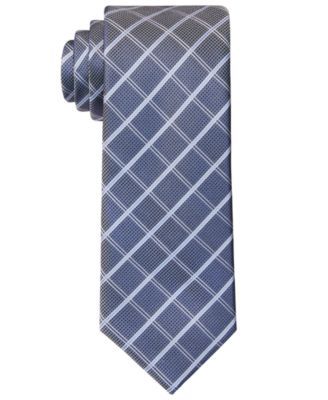 Men's Squared Off Grid Slim Tie  
