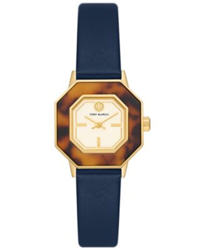 Tory Burch Women's The Sawyer Blue Leather Strap Watch 28mm | Fairlane Town  Center