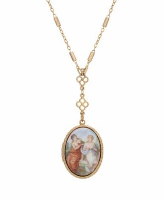 Women's Victorian Art Locket Necklace