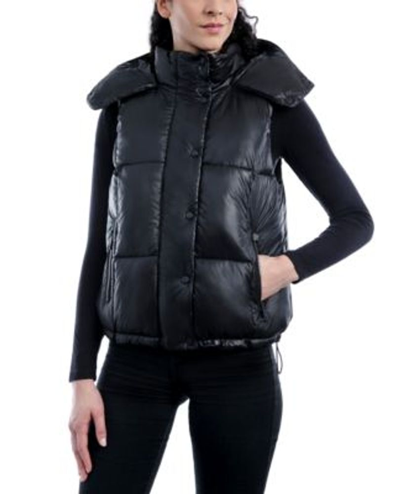 Michael Kors Women's Hooded Shine Puffer Vest | Montebello Town Center