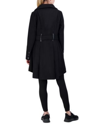belted skirted coat