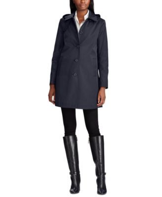 Lauren Ralph Lauren Women's Hooded Single-Breasted A-Line Raincoat | Mall  of America®