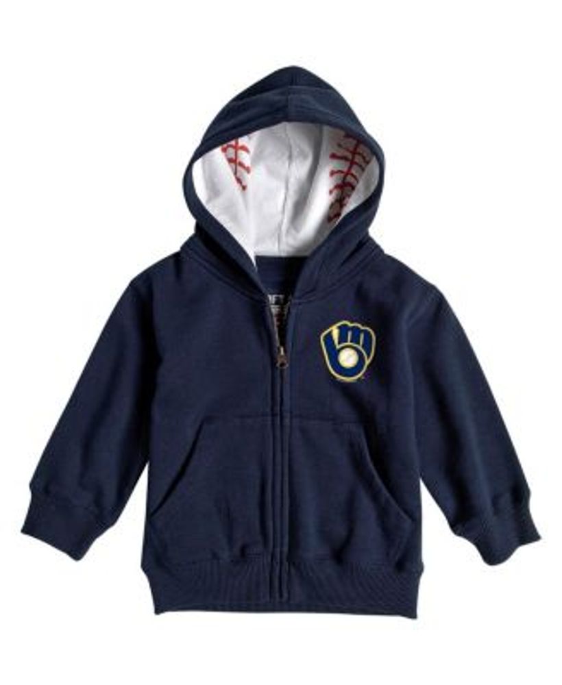 Atlanta Braves Youth Navy Poster Board Full-Zip Hoodie