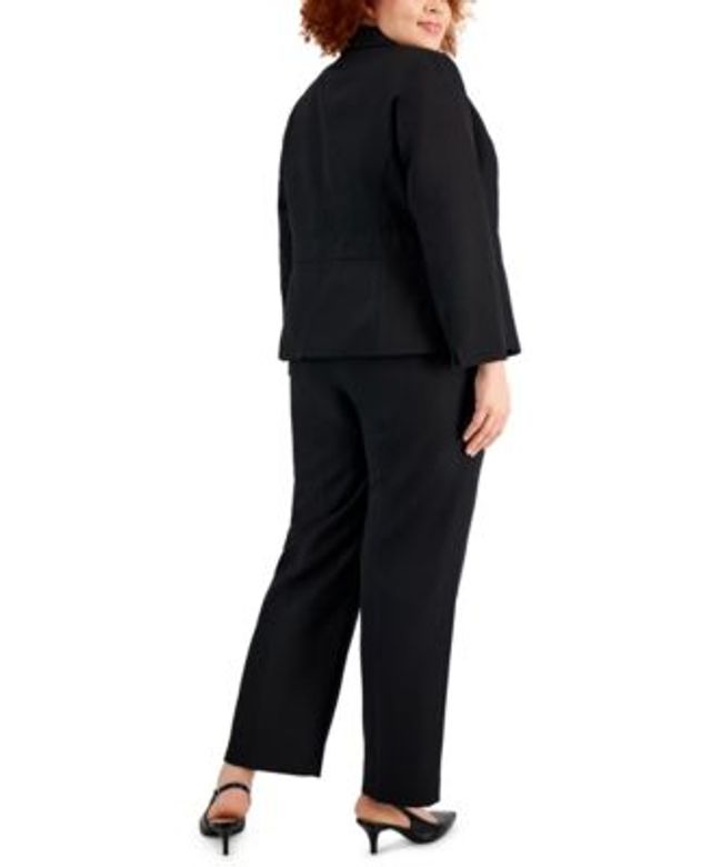 Le Suit Plus Three-Button Pantsuit | The Shops at Willow Bend