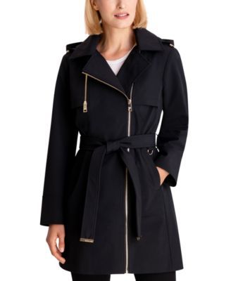 Michael Kors Women's Asymmetric Hooded Raincoat, Created for Macy's |  Montebello Town Center