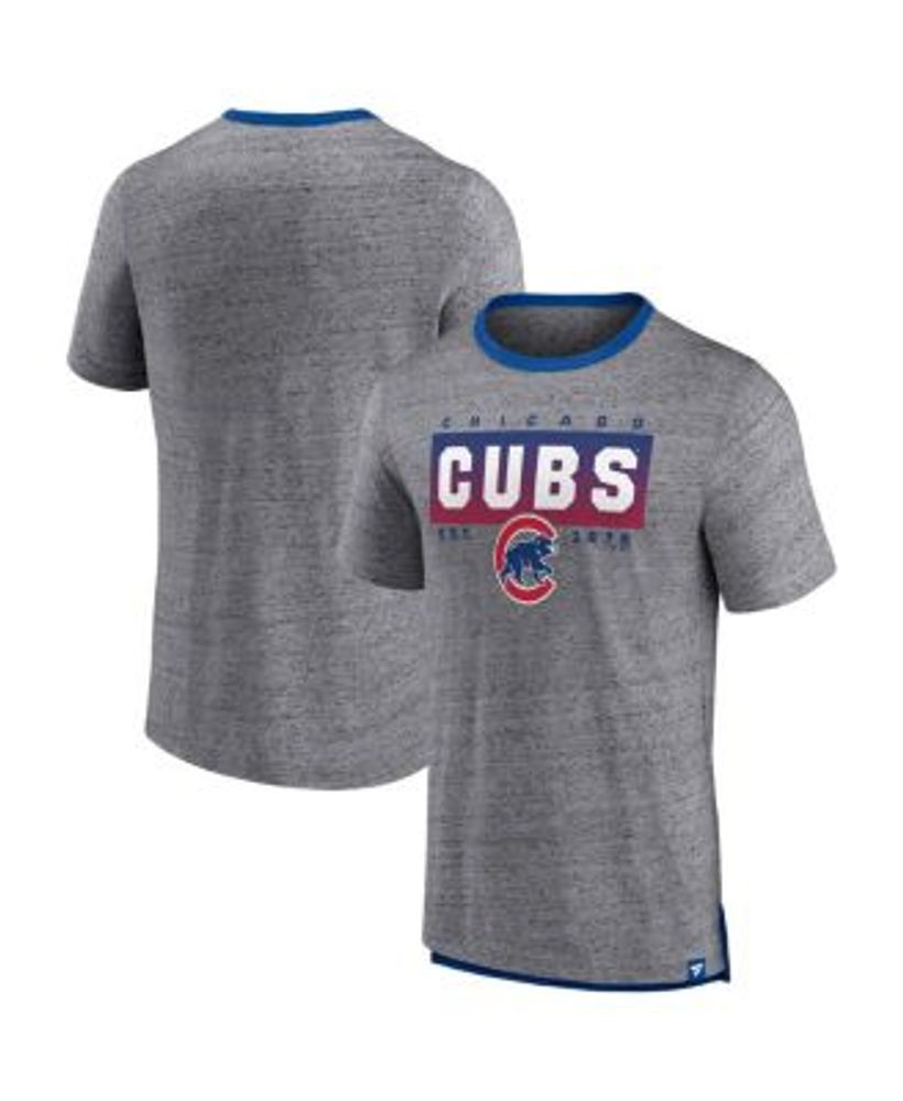 Fanatics Men's Branded Heathered Gray Chicago Cubs Iconic Team