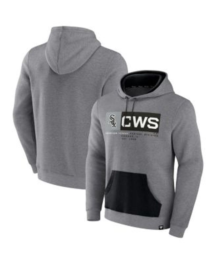 Fanatics Men's Branded Heather Gray, Black Chicago White Sox Big and Tall  Raglan Pullover Hoodie