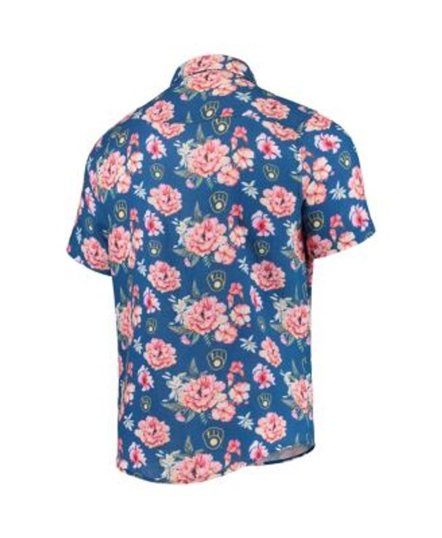 FOCO Men's FOCO Navy Tampa Bay Rays Floral Linen Button-Up Shirt