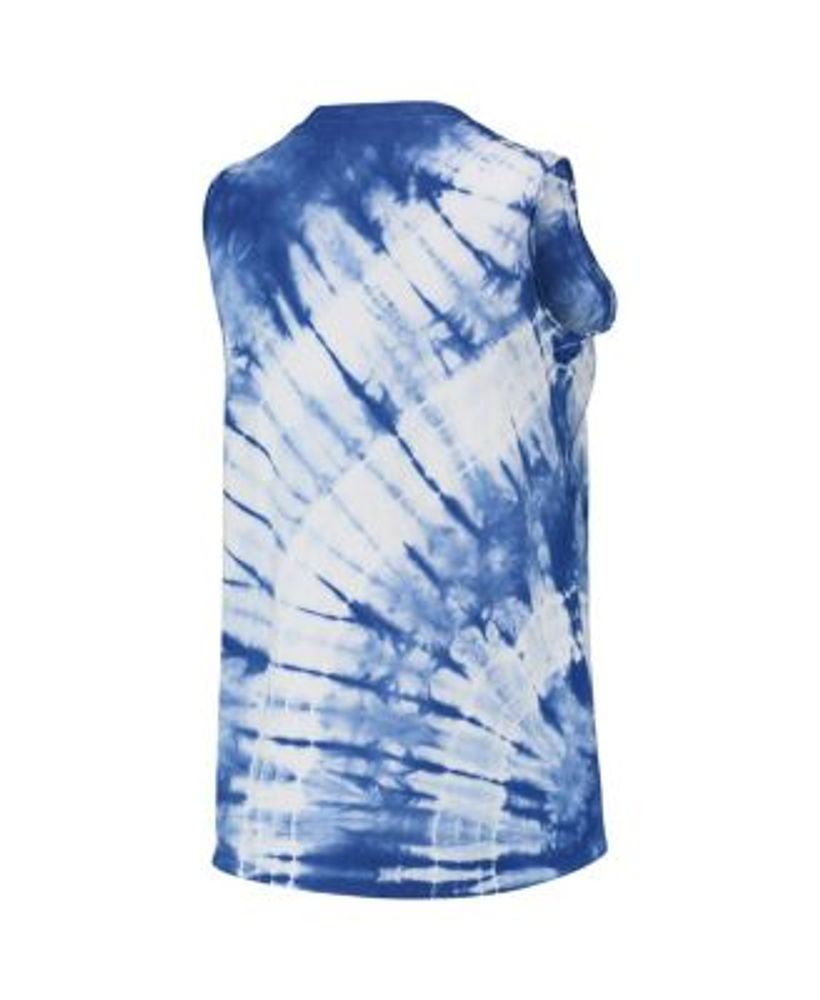 Women's New Era Royal Los Angeles Dodgers Space Dye Back-Knot Tank Top Size: Medium