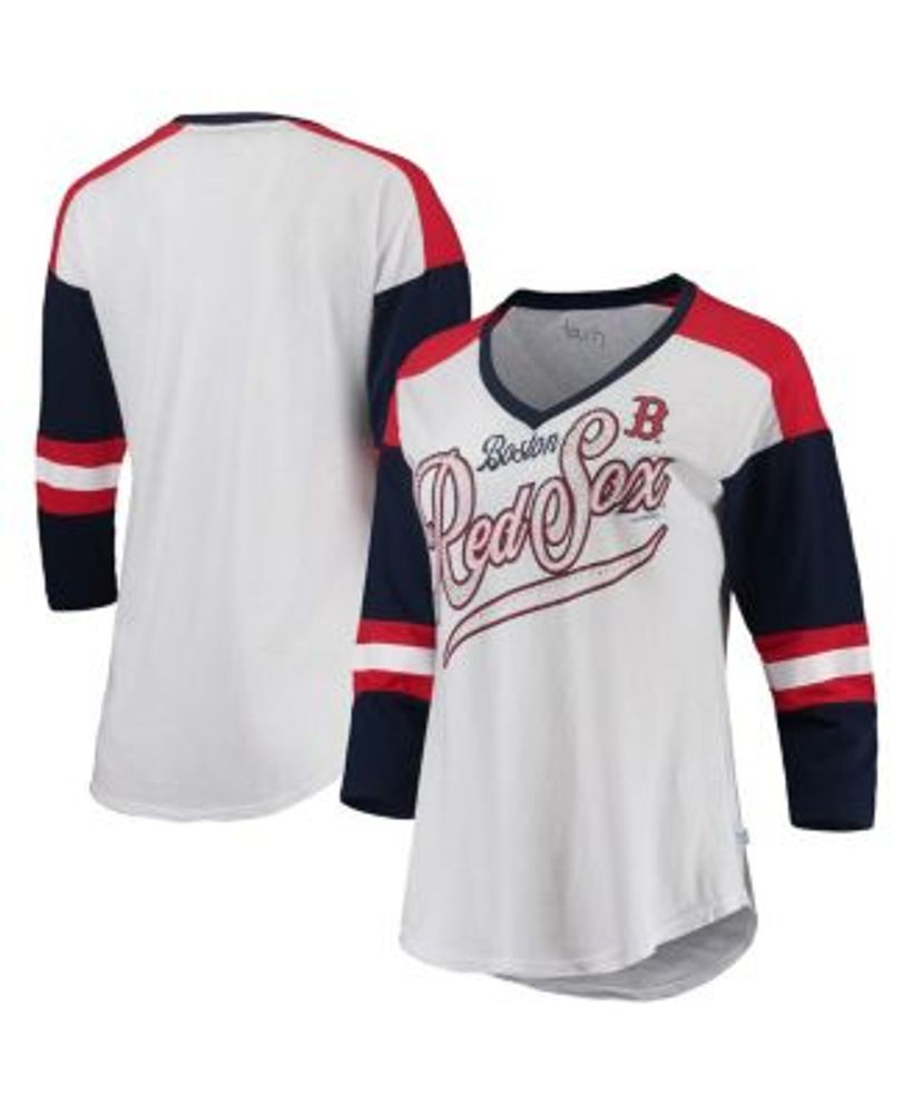 Red Philadelphia Phillies Base Runner 3/4-Sleeve V-Neck T-shirt Womens White Macys Women Sport & Swimwear Sportswear Sports T-shirts 