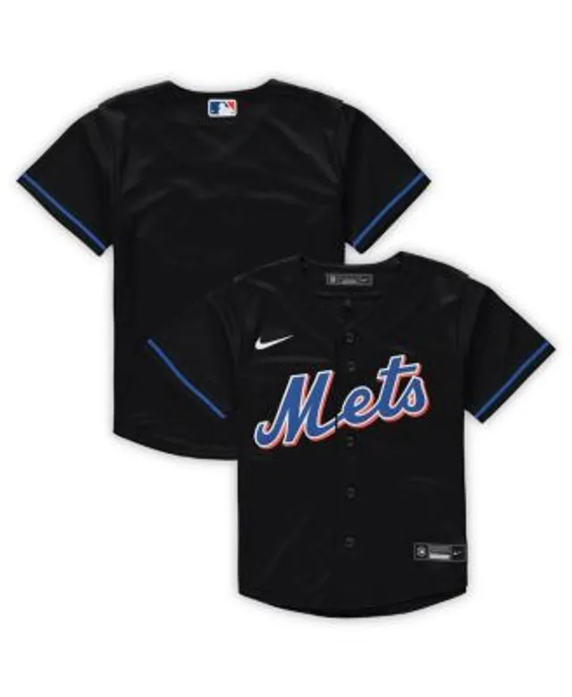 New York Mets Toddler White Home Pinstripe Jersey - 3T