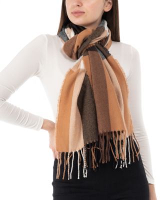 Women's Wide Plaid Feather-Soft Scarf, Created for Macy's