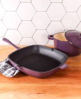 BergHOFF Neo 11 in. Cast Iron Square Grill Pan - Pink