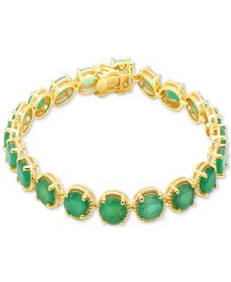 Sapphire Oval Link Bracelet (20 ct. t.w.) 14k Gold-Plated Sterling Silver (Also Ruby & Emerald)