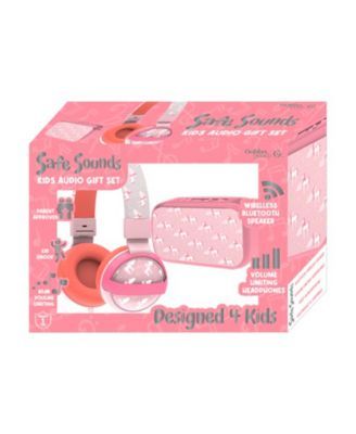 Safe Sounds Audio Printed Headphones Matching Bluetooth Speaker Set, 2 Piece