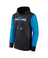 Women's Miami Marlins Nike Black/Blue Authentic Collection Pullover Hoodie