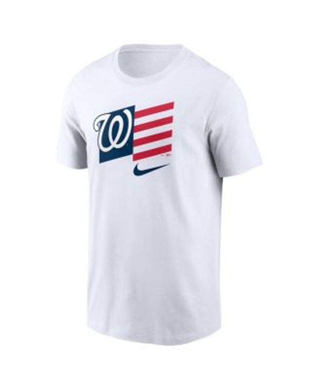 Men's Chicago Cubs Nike White Americana Flag T-Shirt