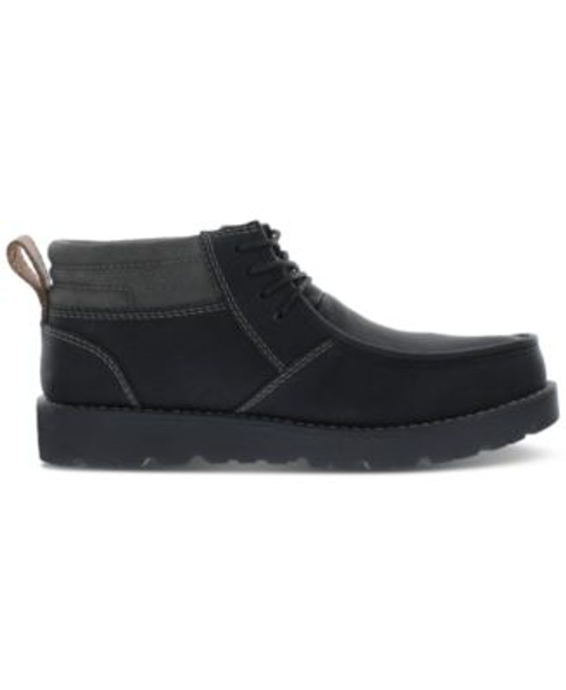 Men's Faux-Leather Chukka Boots