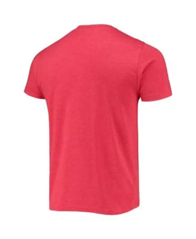 Men's Nike Red St. Louis Cardinals Fade Performance Tri-Blend Henley T-Shirt