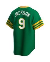 Men's Nike Reggie Jackson Oakland Athletics Cooperstown Collection Green  Jersey