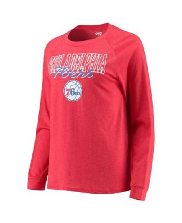 Women's Concepts Sport Red/Royal Philadelphia 76ers Long Sleeve T