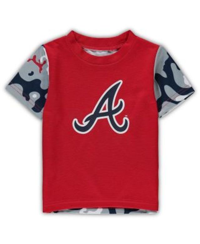 Toddler Atlanta Braves White/Navy Position Player T-Shirt & Shorts Set