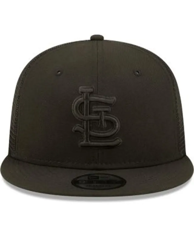 St. Louis Cardinals New Era Stripe Trucker 9FIFTY Snapback Hat - Red