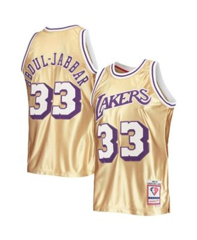 Men's Mitchell & Ness Kareem Abdul-Jabbar Silver Milwaukee Bucks 1971-72  Swingman Player - Jersey